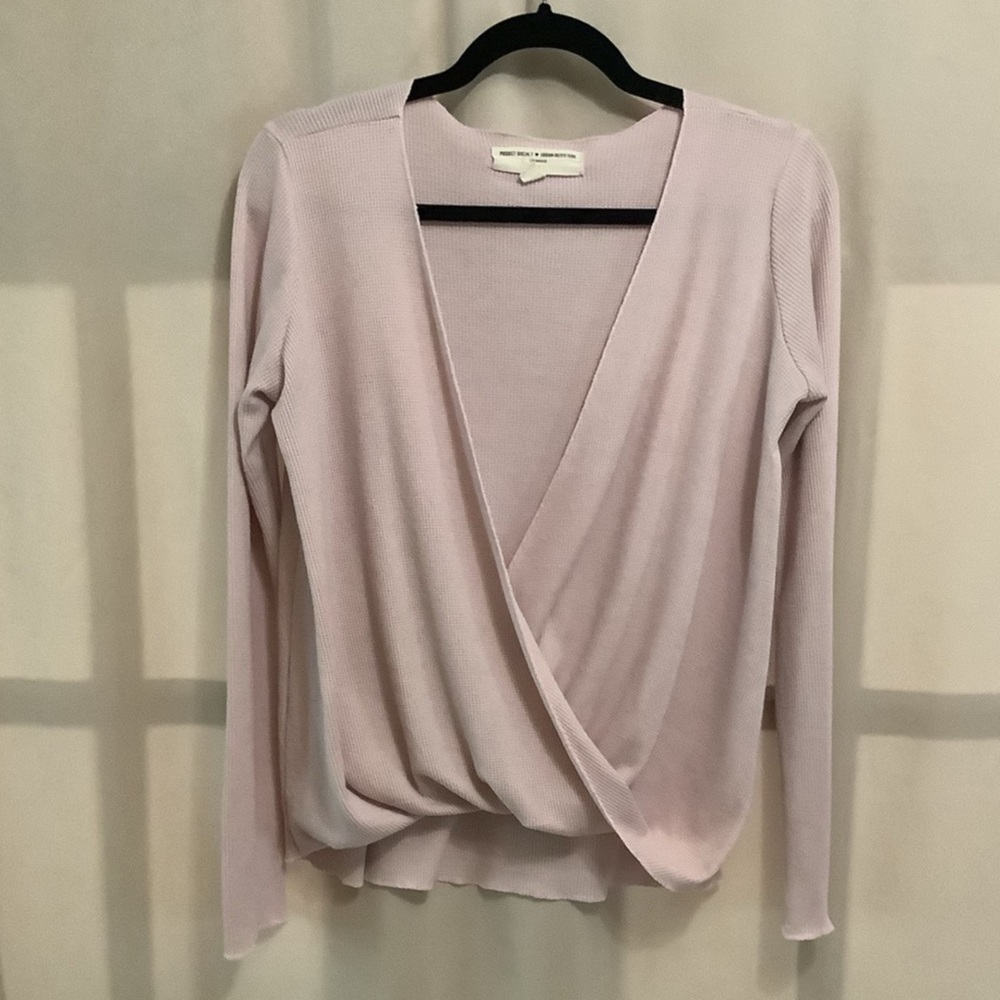 Urban Outfitters cross front waffle knit long sleeve t-shirt